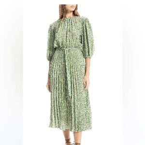 Max Studio Satin Puff Sleeve Midi Midi Dress NWT Size Small